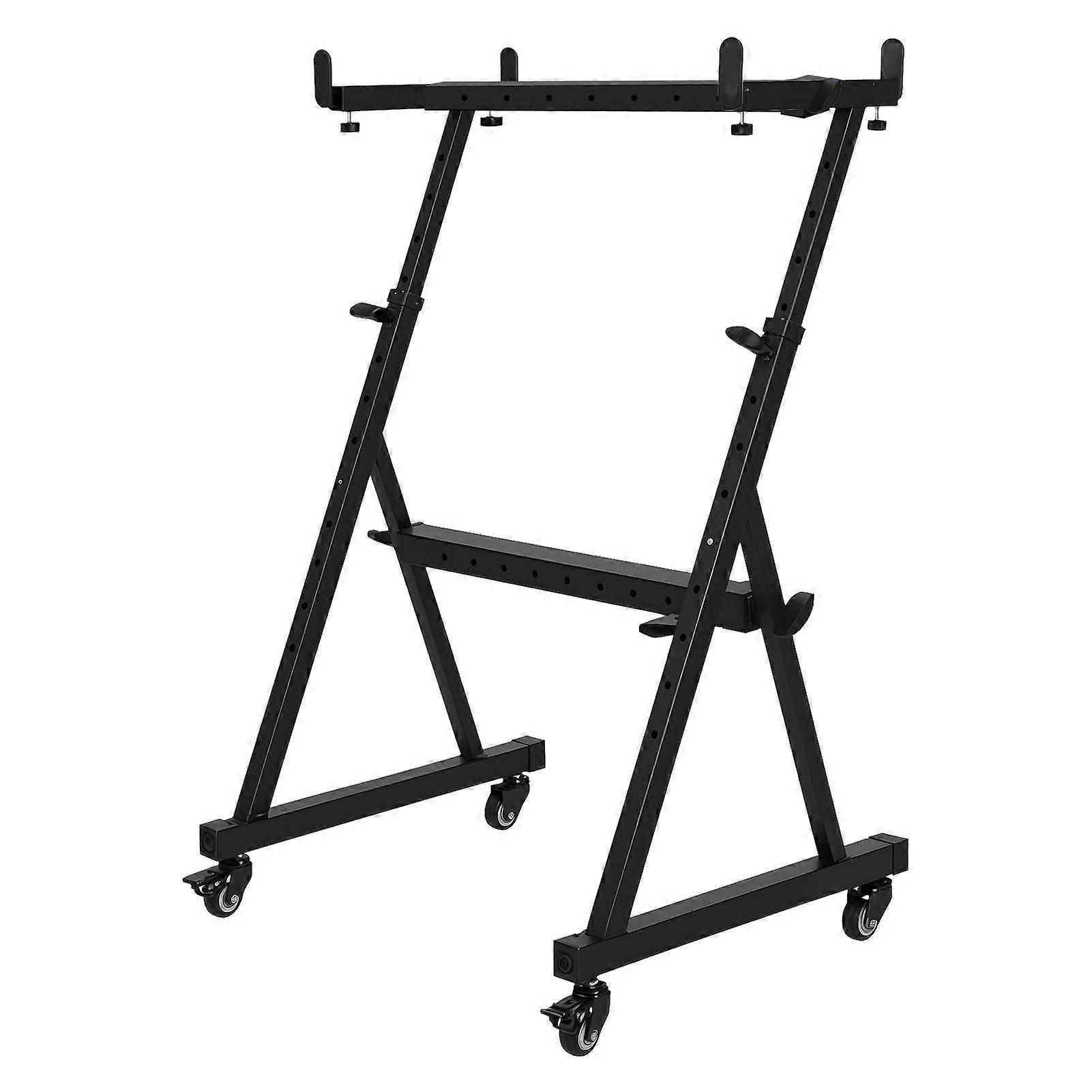 Heavy Duty ZShape Adjustable Keyboard Stand with Locking Wheels for 88Key Digital Piano