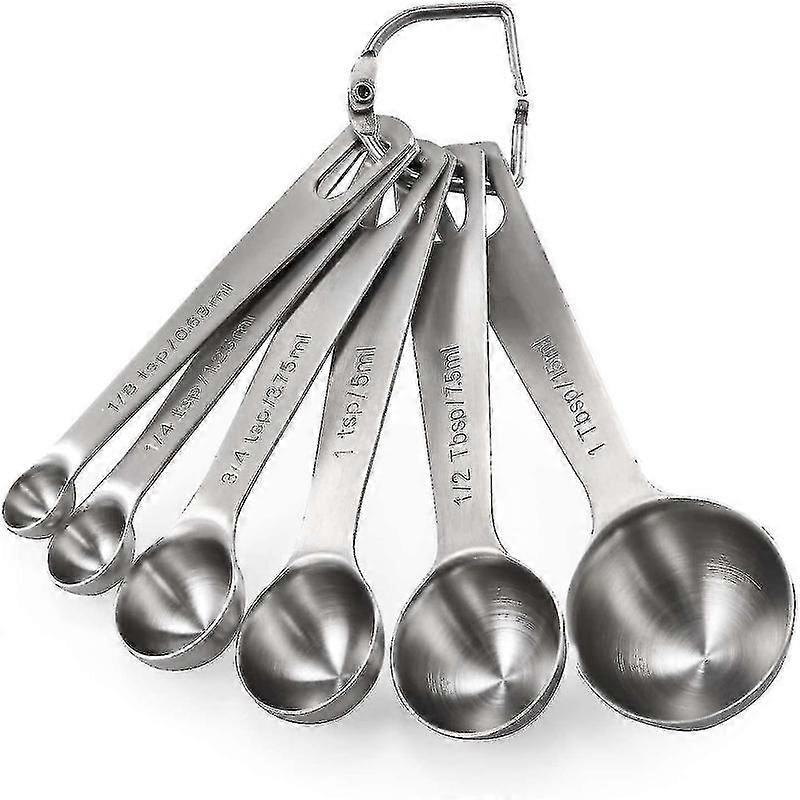 6-Piece Stainless Steel Measuring Spoons 18/8