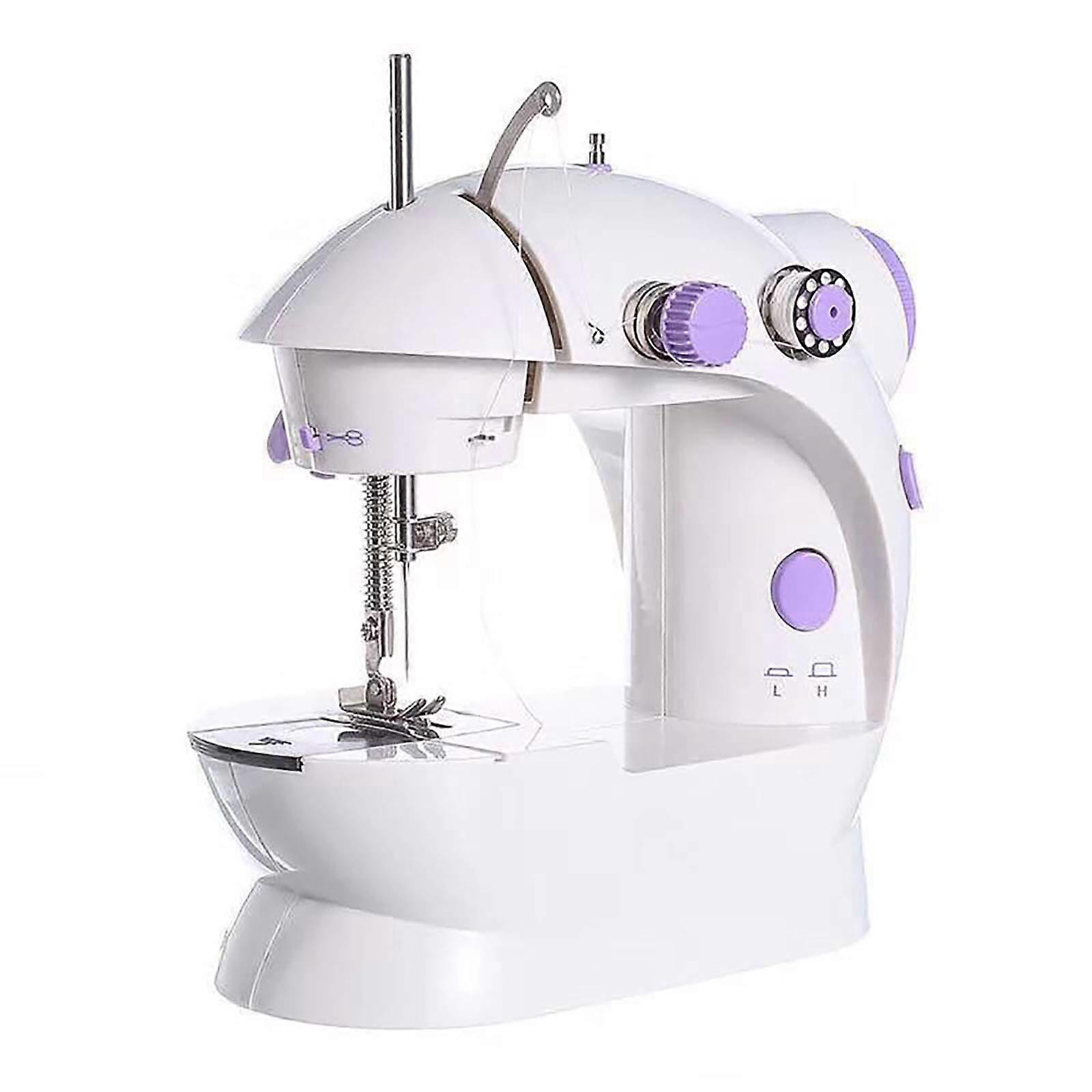 Mini Sewing Machine for Beginners with Adjustable Double Threads, Builtin Light, Compact Travel Size