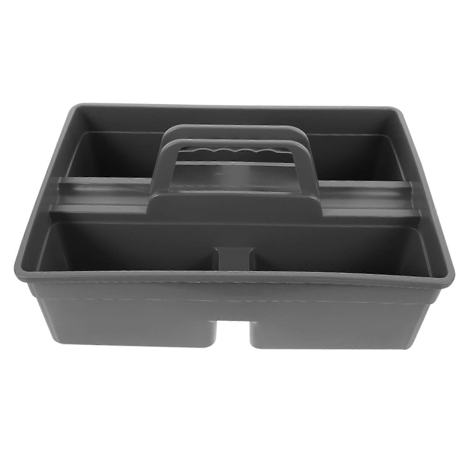 Cleaning Caddy with Easy Carry Handle, Durable Plastic Housekeeping Supplies Organizer Box