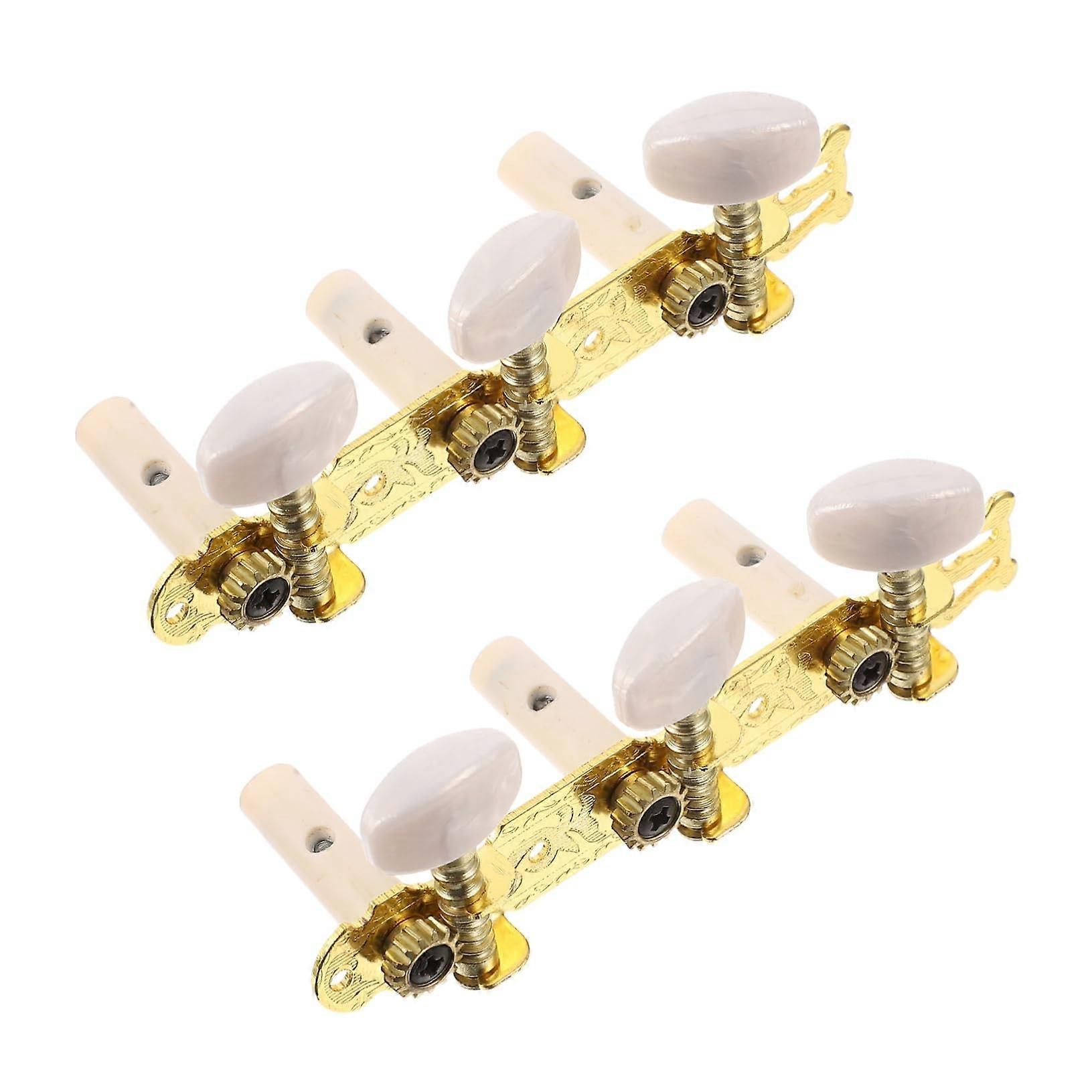 Classical Guitar Tuning Pegs Replacement with Smooth Gear Rotation and Durable Metal Construction