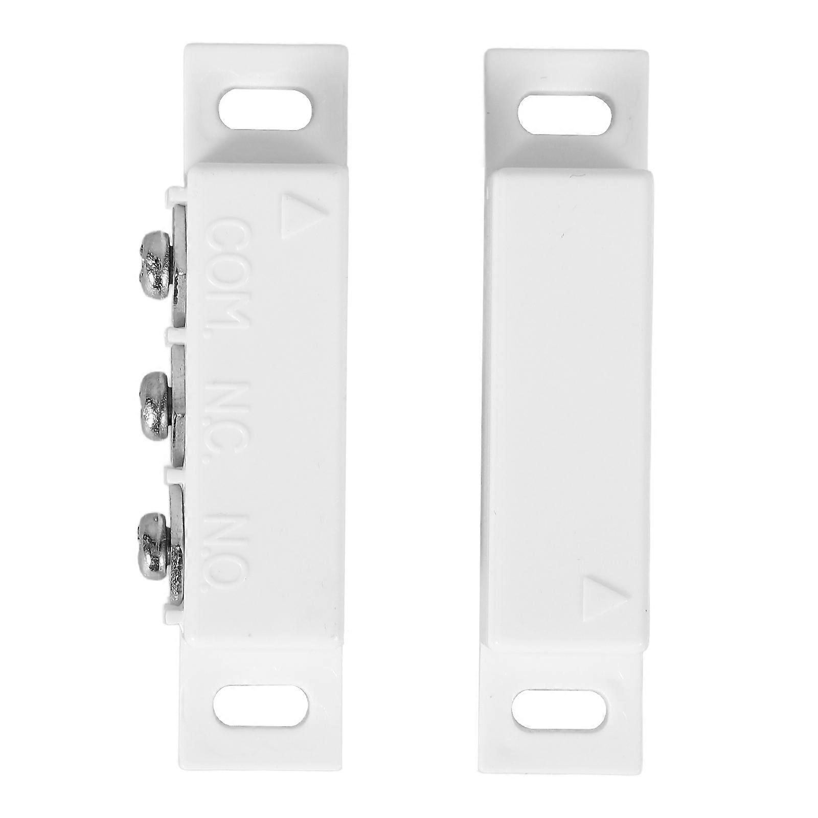 Door Security Alarm Door Sensor for Office Use 1Set White ABS