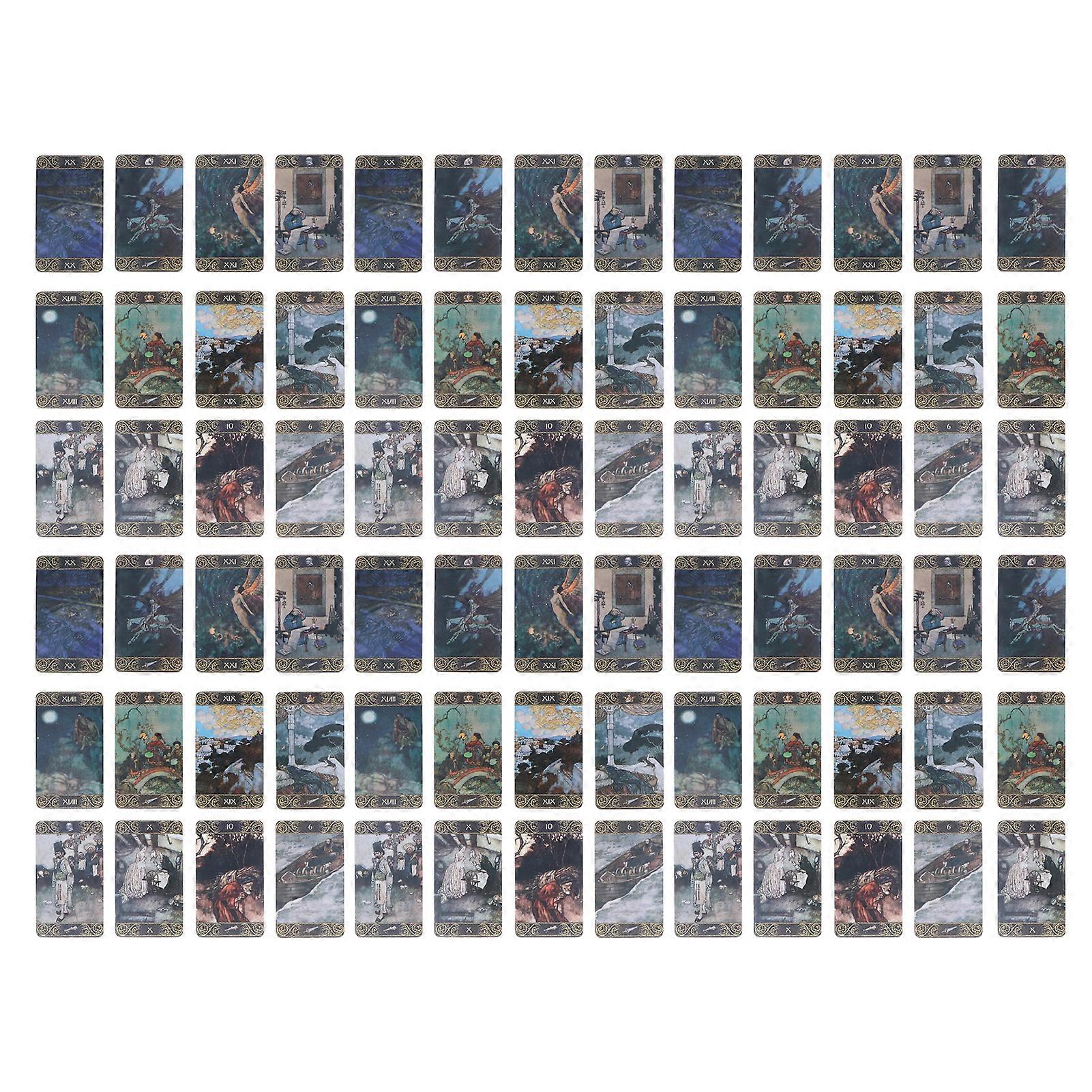 Unique Pattern Tarot Cards Deck Fate Divination Tarot Card Set Future Telling Game