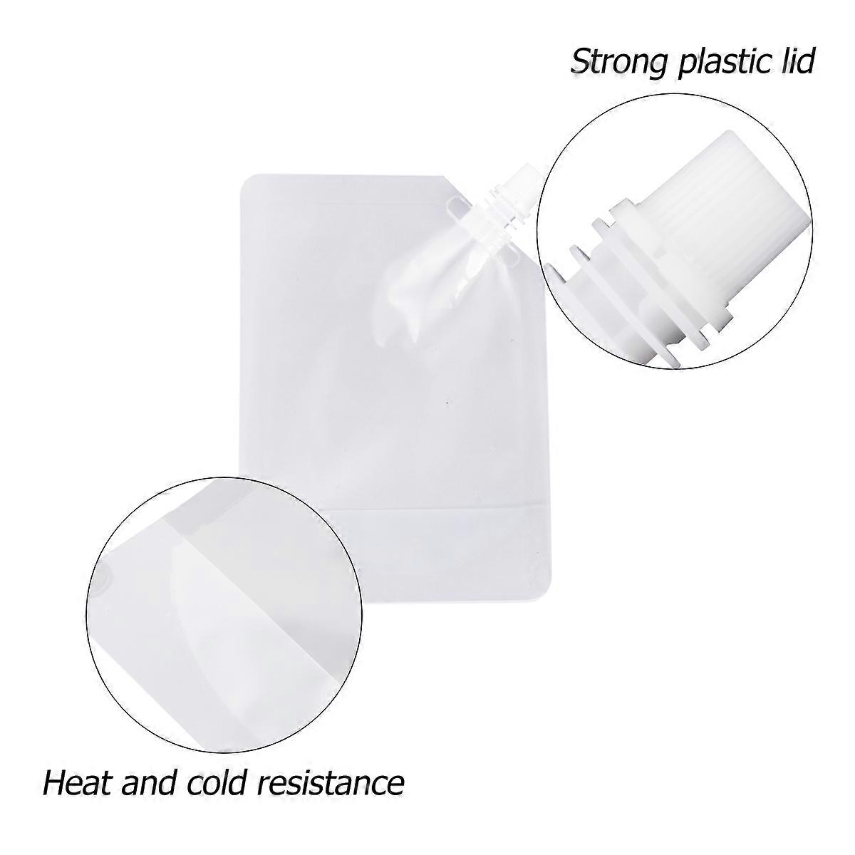 Drinking Container Plastic Suction Nozzle Bag for Storage 20Pcs Transparent