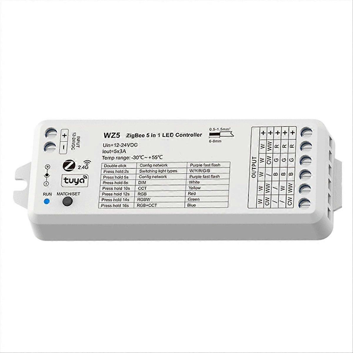 Tuya Zigbee LED Controller
5in1 RGB CCT RGBW RGBCCT