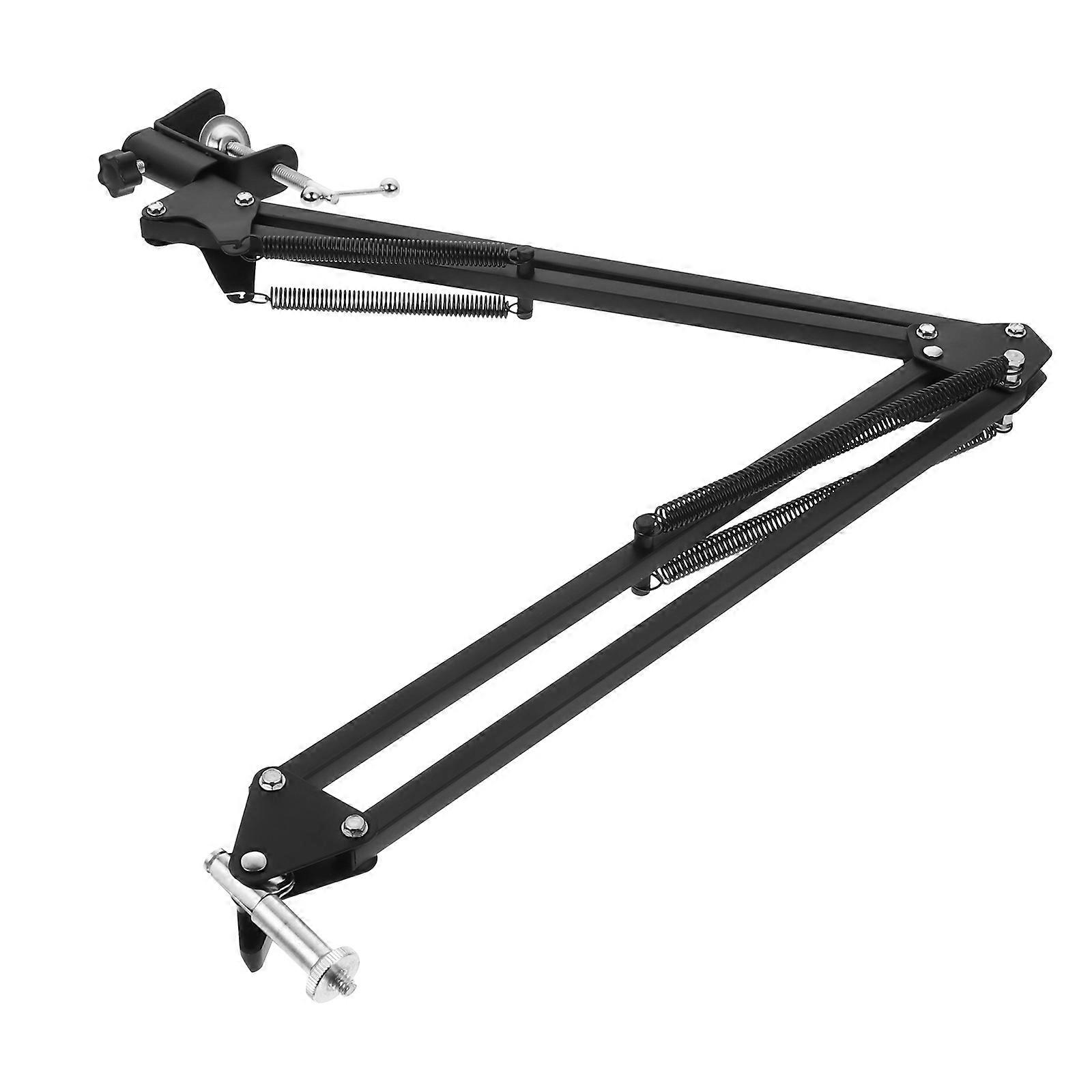 Schwarzer Desktop-Webcam-Halter mit verstellbarem Scherenarm