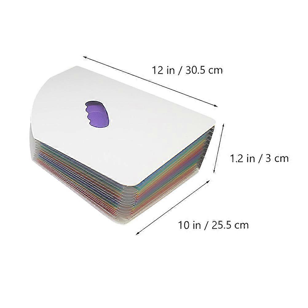 Rainbow Mini File Folder Plastic Paper Storage Holder for Office Use 13-Layer