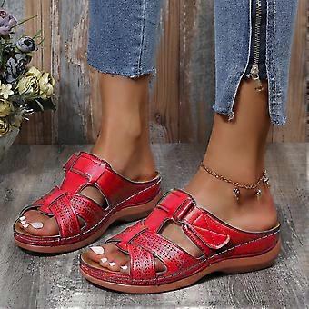 Damesslippers met platte voetboogondersteuning, orthopedische sandalen, comfortabele casual strandslippers, antislip zomerschoenen voor dames, dagelijks buitenwandelen, modieuze stijl