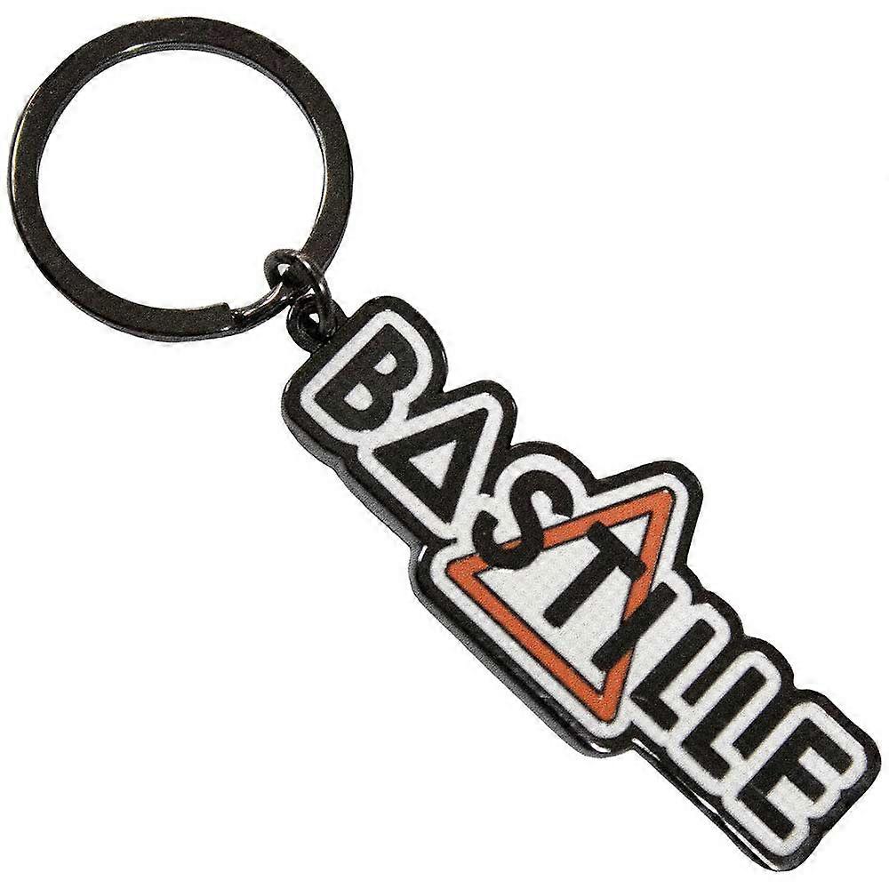 Bastille Orange Triangle Band Logo Keyring Keychain