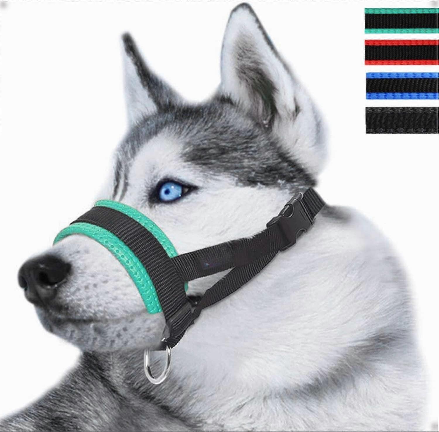 Nylon Dog Muzzle for Small,Medium,Large Dogs Prevent from Biting,Barking and Chewing,Adjustable Loop