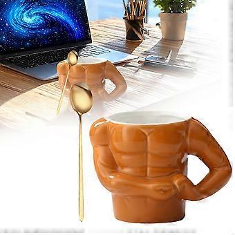 Garrafa para shake de proteína com colher dosadora e tampa segura para treino na academia e nutrição esportiva, laranja, 12,8 cm.
