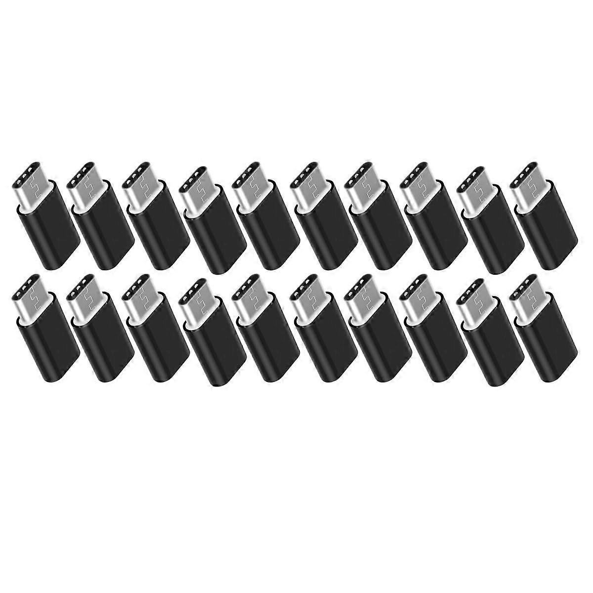 20 Pack USB C to Micro USB Adapter Fast Charging Plug and Play Durable Type C Converter for Android
