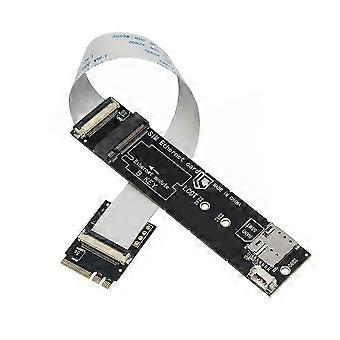 M.2 A+E Key to M.2 Key-B WWAN Adapter Card, Features NANO SIM Slot, Compatible with 3G/4G/5G Modules & USB/PCI-E Signals