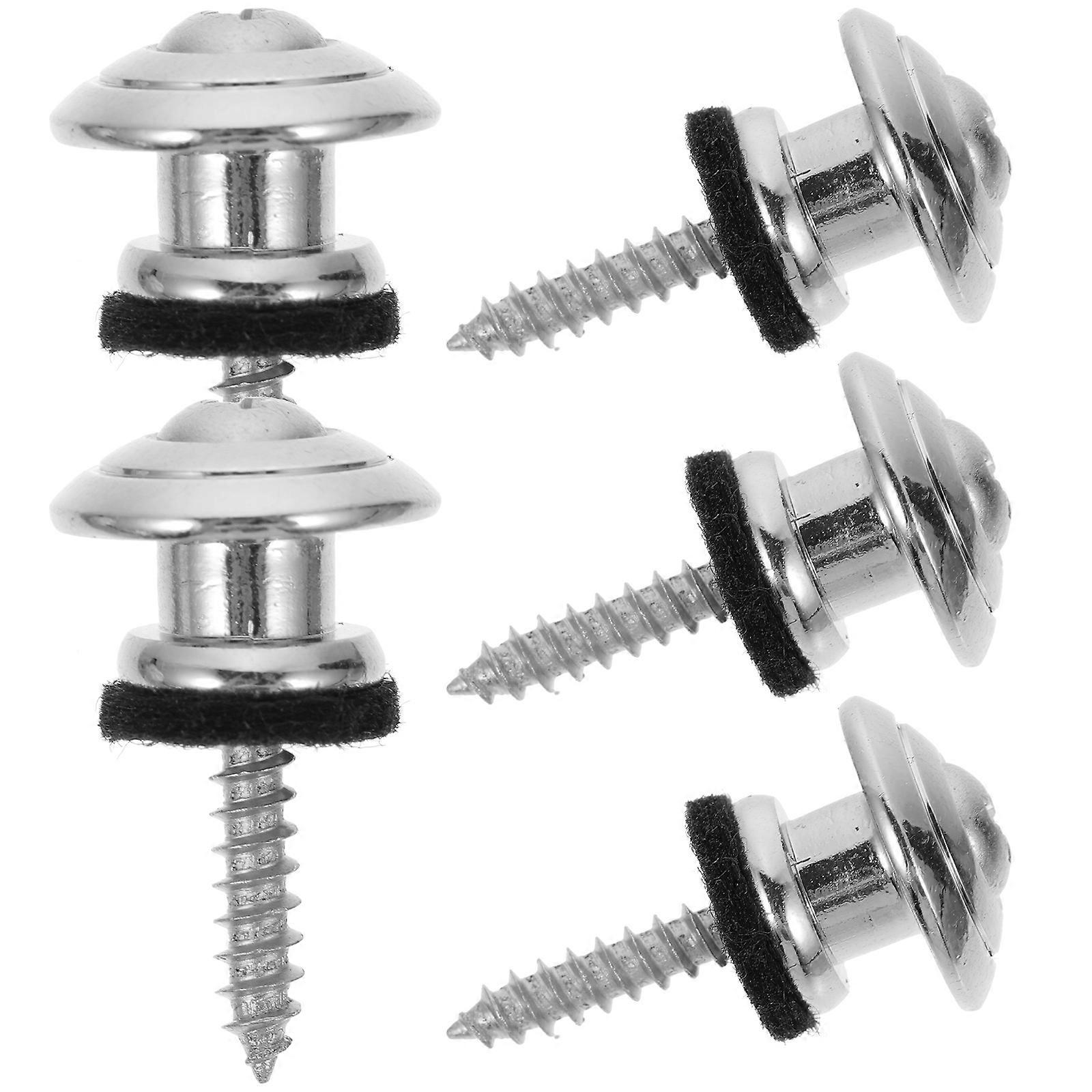 Metal Guitar Strap Lock Button for Secure Locking 5Pcs Pack