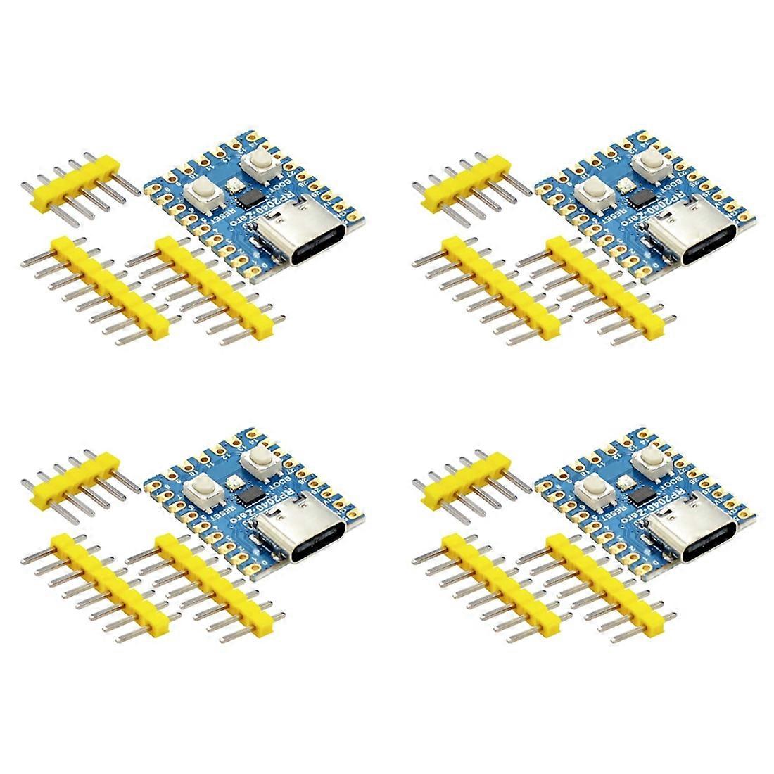 4pcs RP2040-Zero RP2040 for Raspberry Pi Microcontroller PICO Development Board Module Dual-Core M0+ Processor No Weld