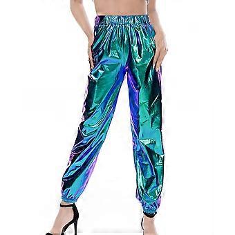 1PC Street Hip-hop Sparkly Leisure Long Slacks Sports Loisirs Pantalon Femme Élégant Femme Loose Long Pantalon Respirant Pantalon Pour Fille Femmes Weari