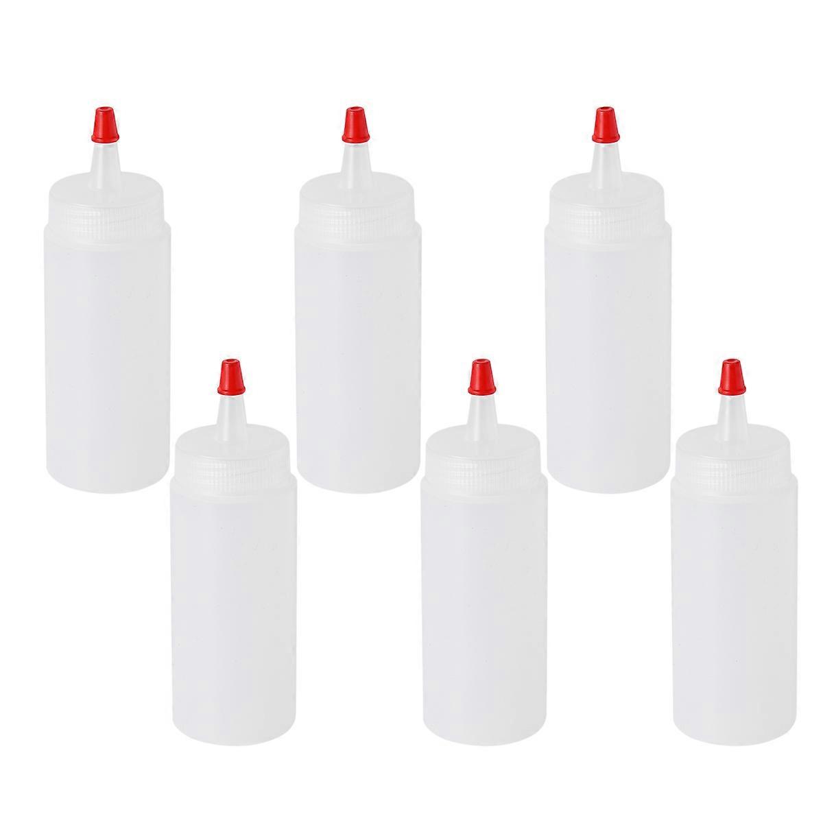 Bottle Squeeze Bottle for Controlled Dispensing 6Pcs Set White