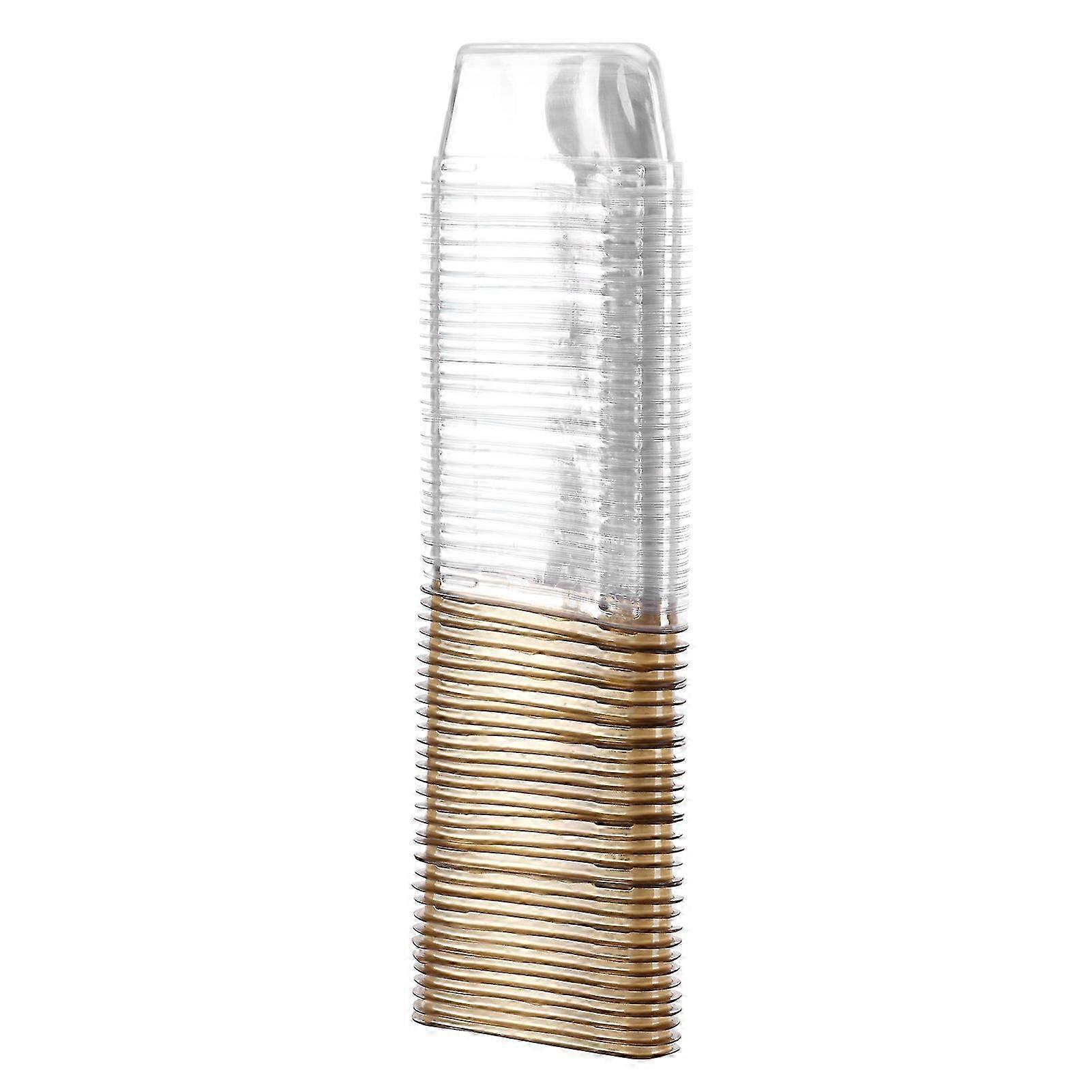 100 Pcs Plastic Cake Box, Triangular Container for Pastry and Desserts