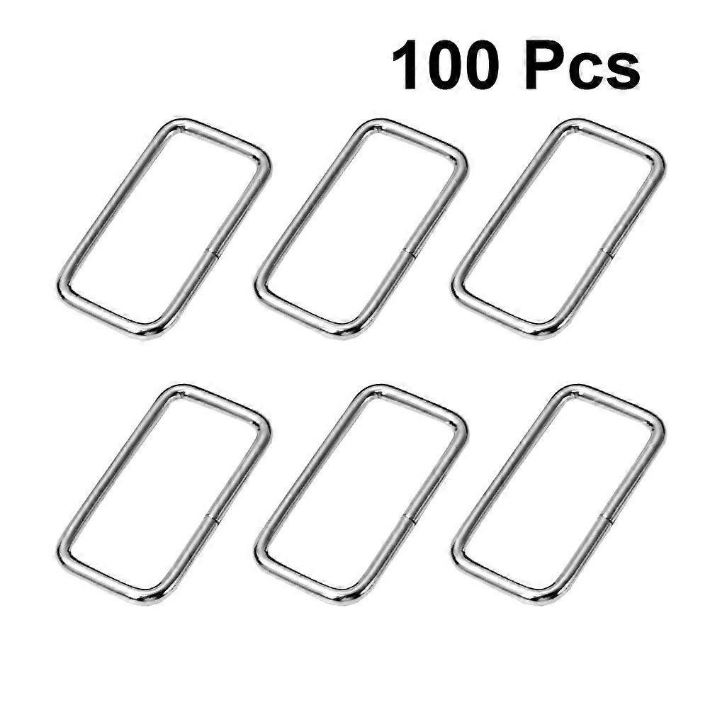 Silver Metal Buckle Ring for Clothes Durable Strap Accessory 100Pcs