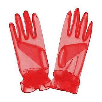 Transparent Gauze Lace Handskar Ultra Thin Bröllop Mesh Handskar Dam