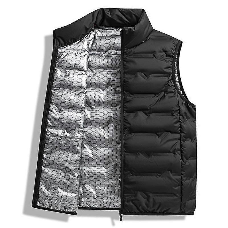 Youth Lightweight Warm Down Vest for Fall/Winter Solid Color Thickened Jacket