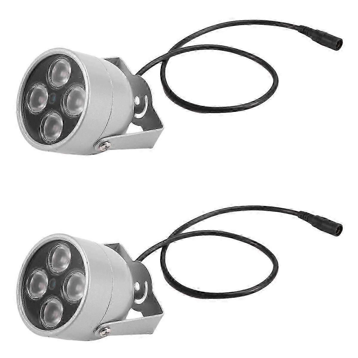 2X 4 Array LEDs Infrared Waterproof Night Vision IR Illuminator Light Fill Light DC 12V for Security