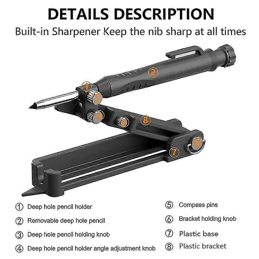 Multi-function Construction Pencil Scribe Tool With Pencil