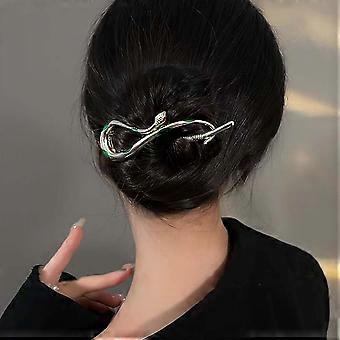 Punk Halloween Snake Hair Clips Snake Banana Hair Gold Serpent Hair Barrette Clip French Style Twist Hair Barrette Serpent Hair Clip Hairpin Decorativ