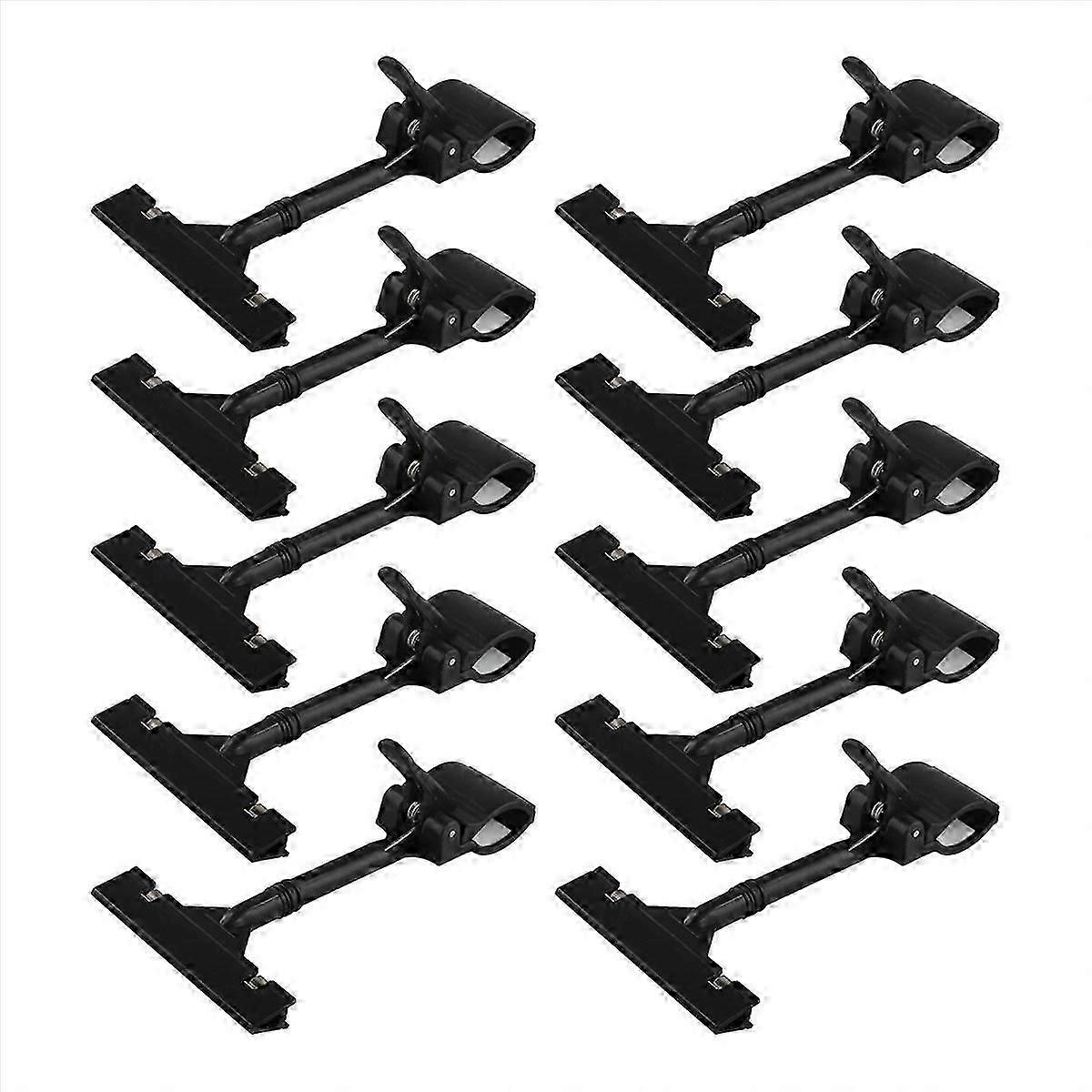 10PCS Adjustable Plastic Sign Holder,Clip-on Style Double Head