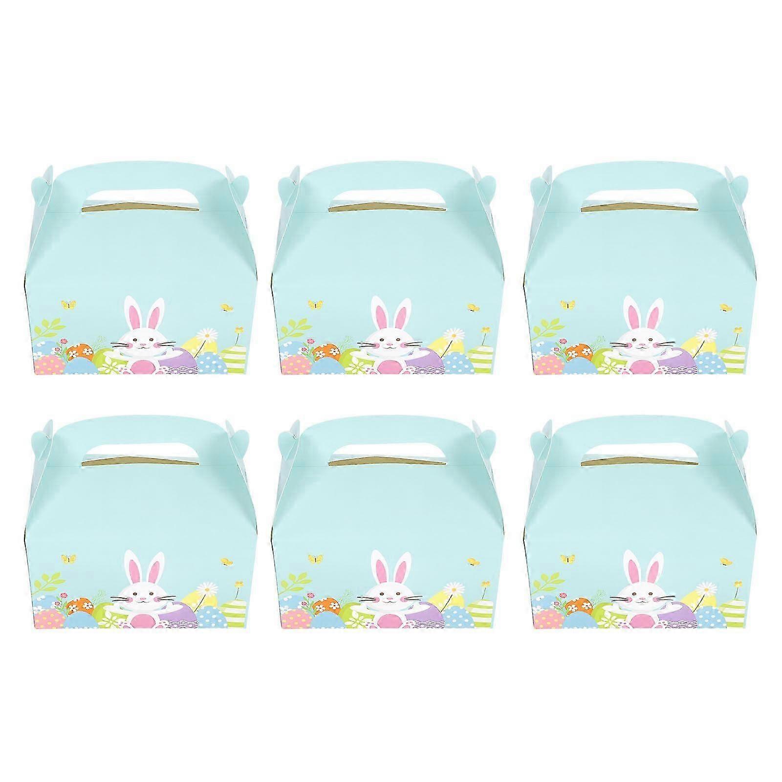 6pcs Easter Cake Packing Box Cupcake Storage Case Dessert Packing Container