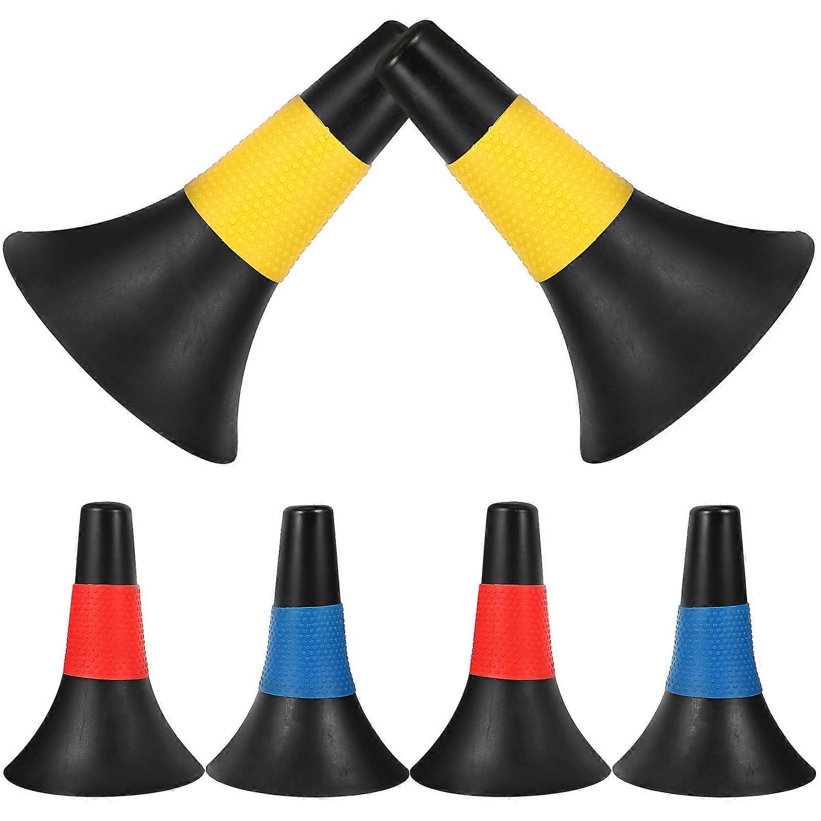 6Pcs Multi-function Soccer Cones Portable Disc Cones Professional Agility Cones