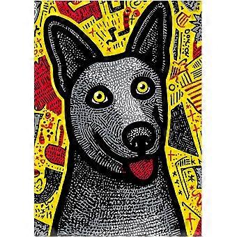 Norwegian Elkhound Street Pop Art Jigsaw Puzzle - Colorful Urban Style Artwork Puzzles SQZ480