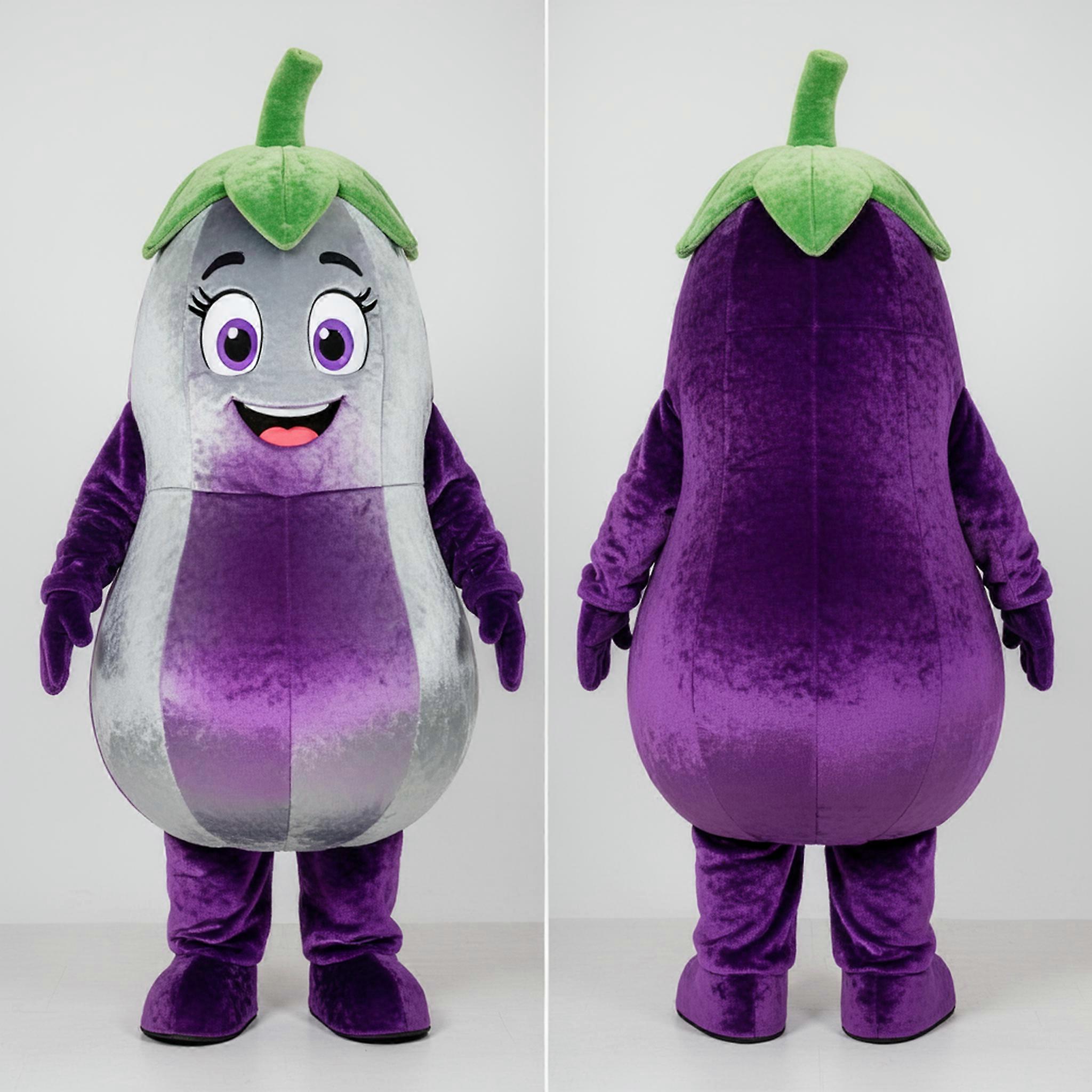 MASTICOT Silver Grey Rounded Eggplant Mascot