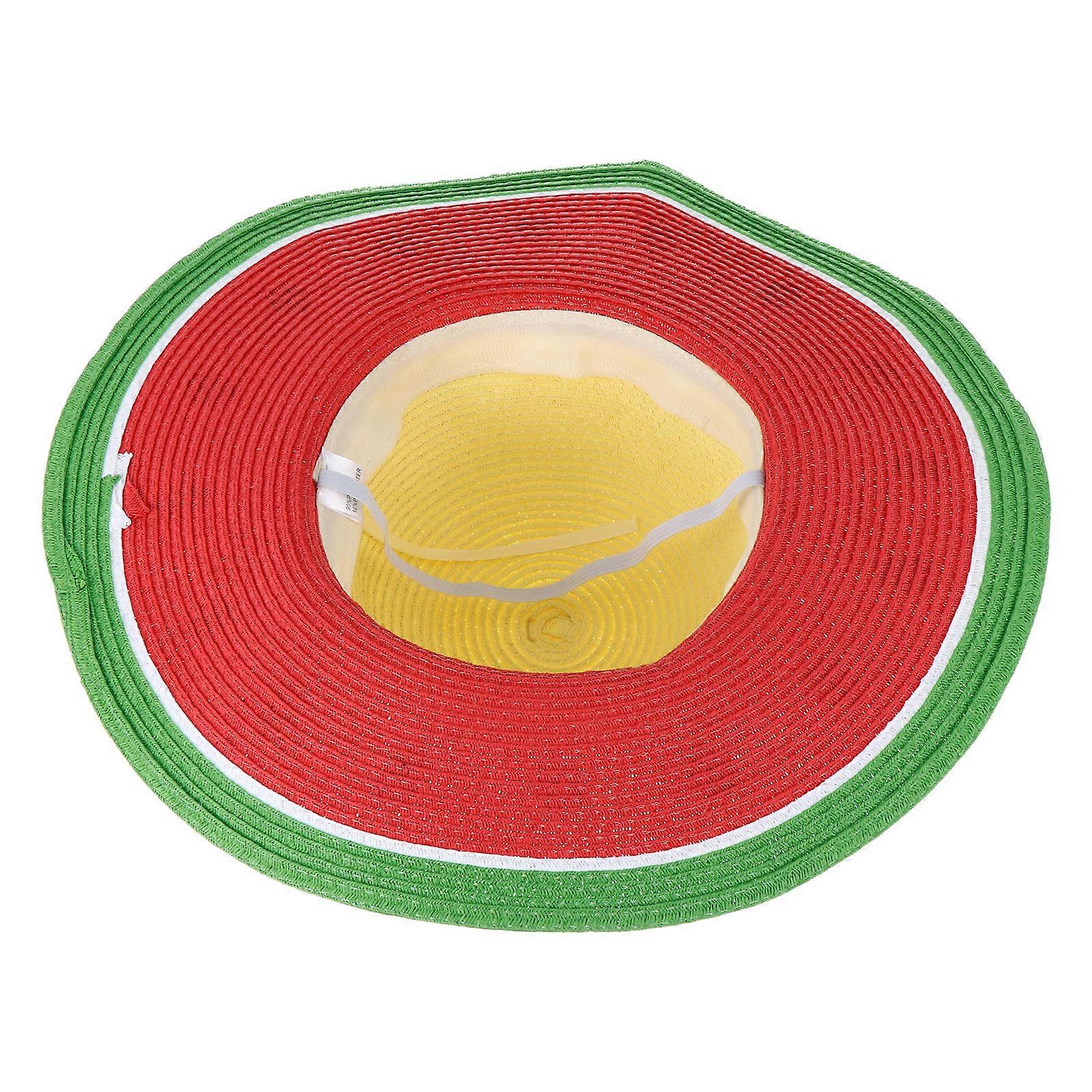 Handmade Straw Hat for Decoration 1Pcs Fruit Pattern Sunhat