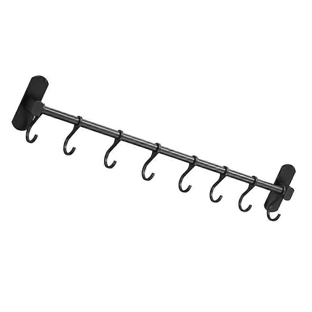 Kitchen Storage Hook Punching-Free Movable Hook for Storage 1Pcs Black