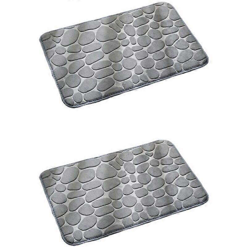 Non-Slip Textured Rugs 60x40 cm - Memory Foam - Pebble Pattern