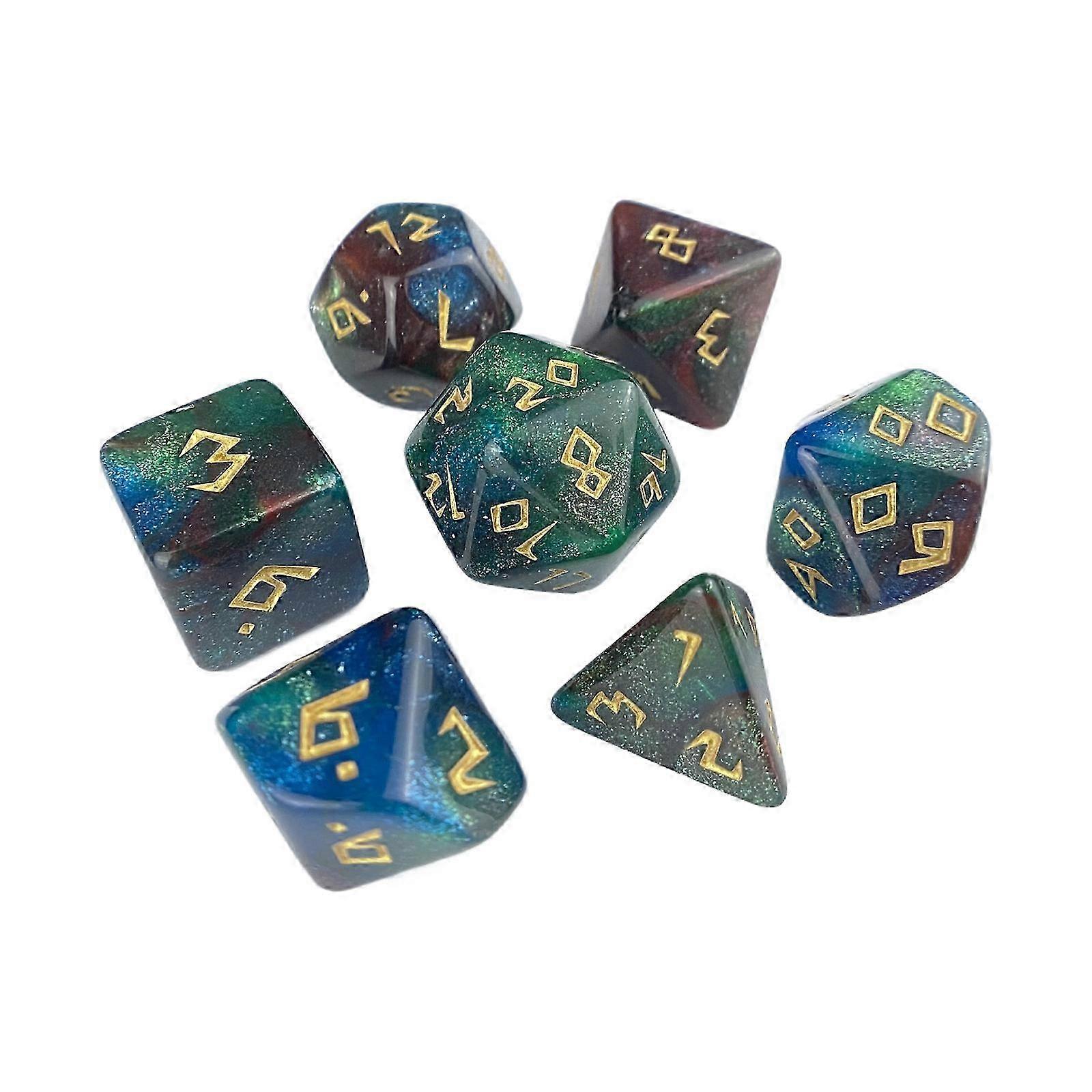 7Pcs Durable Acrylic Polyhedral Dice Set