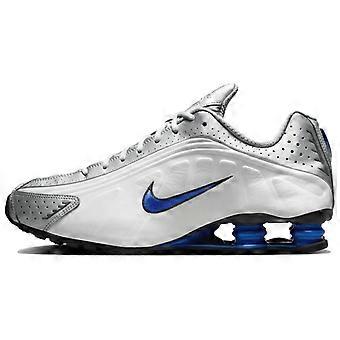 Nike Shox R4 Lage Casual Stadsschoenen voor Hardlopen en Pendelen Heren Wit Zilver Blauw HQ1988-100