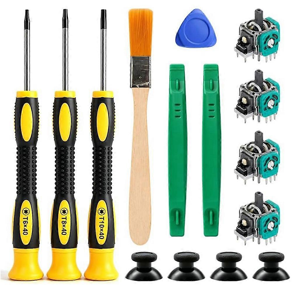 Joystick Replacement Kit with Screwdrivers for Controller, High-Precision Sensor Repair Set, Easy DIY Fix