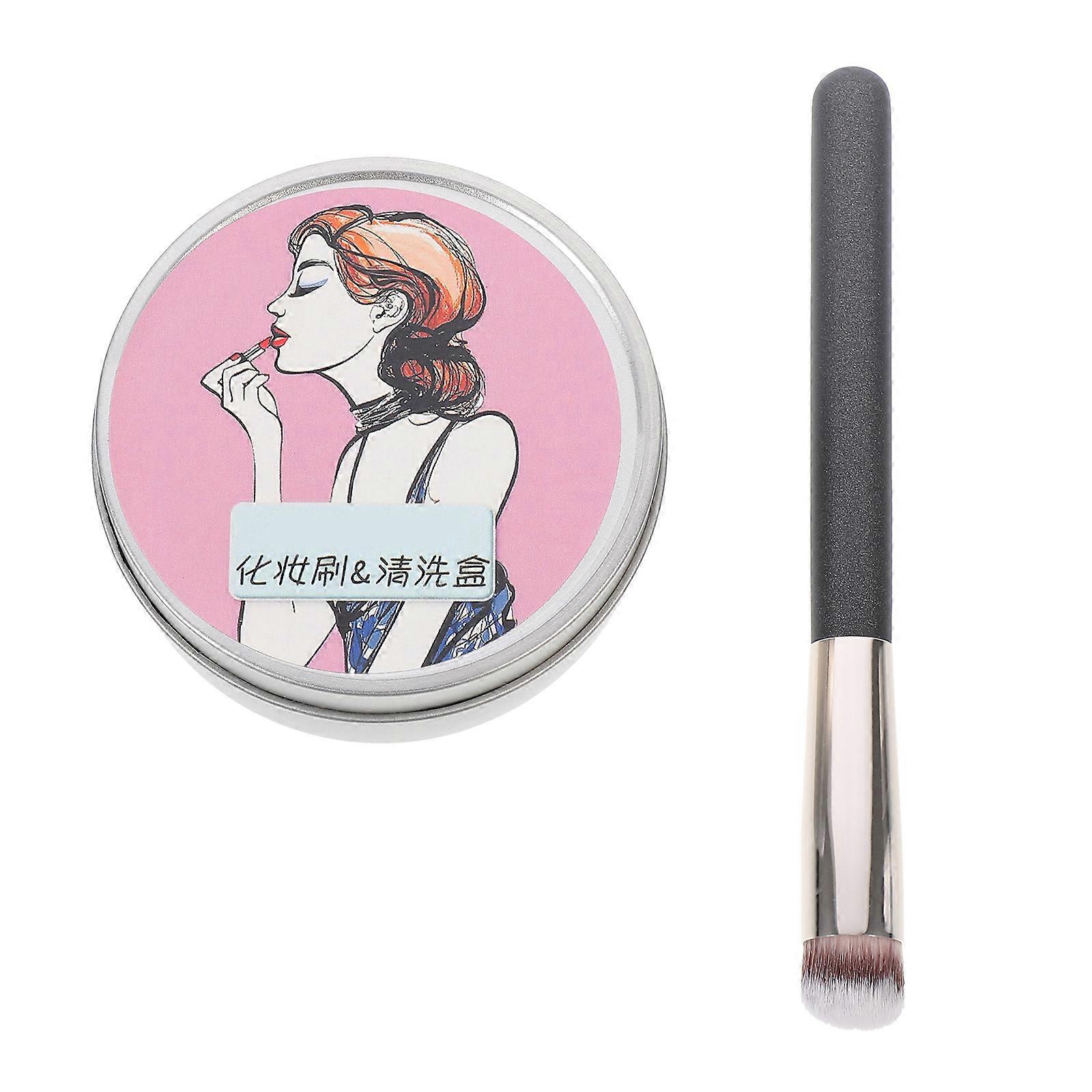 Makeup Tool Professional Concealer Brush with Cleaning Sponge 6Pcs