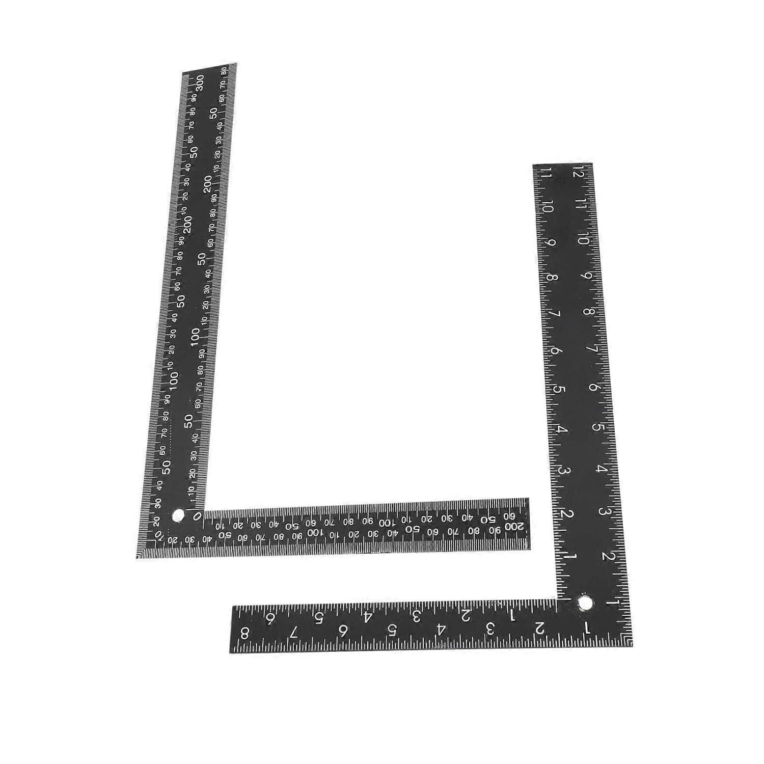 2 Pack Steel L Ruler for Angle Marking and Layout