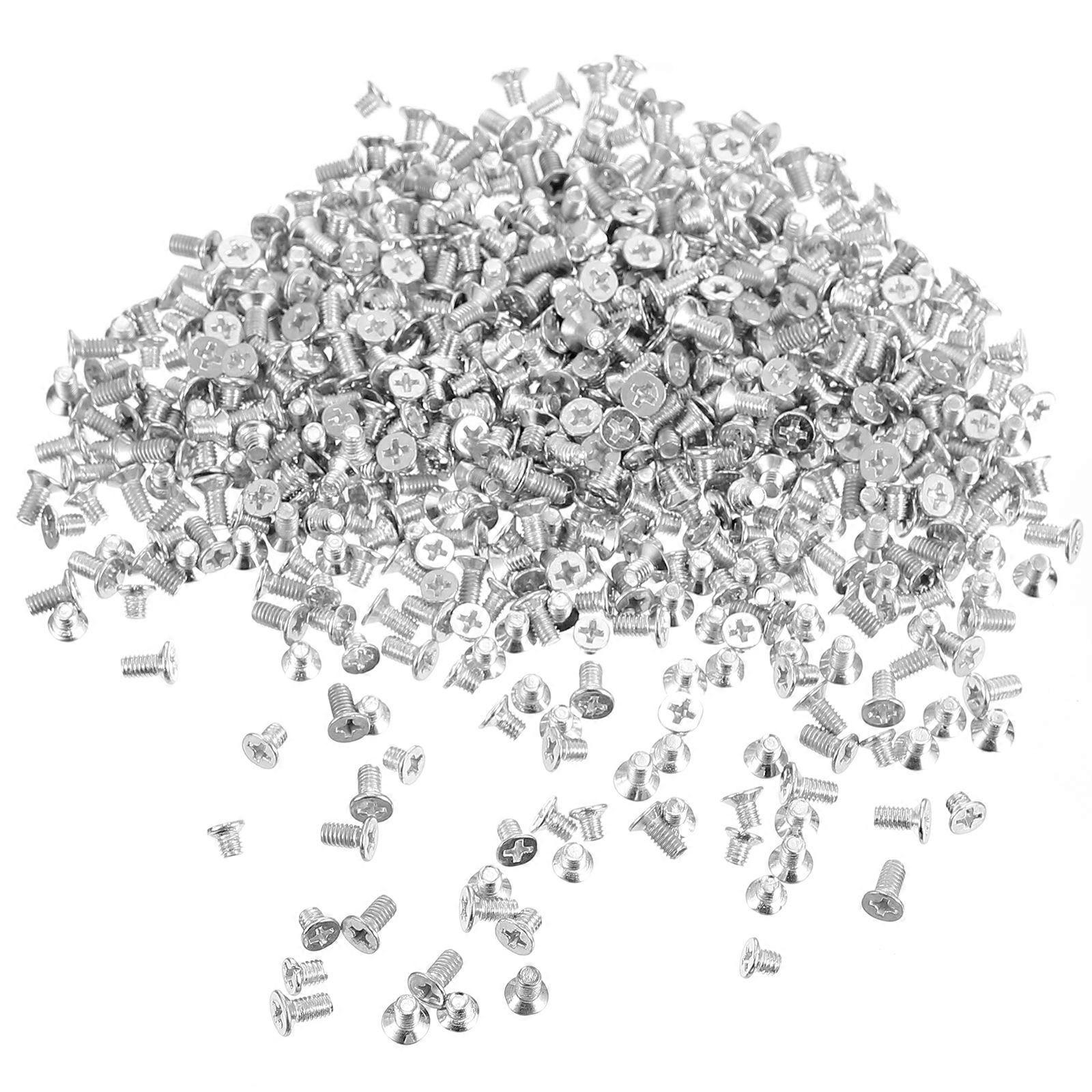 600Pcs Silver Covers Screws for Wall Plate Switch Fixing