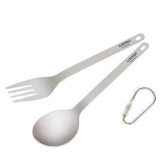 Outdoor Pure Titanium Fork Spoon Rustproof Light