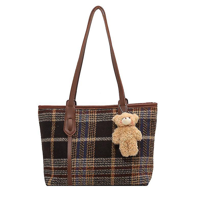 Large Capacity Backpack Ladies Tote Bag (brown)