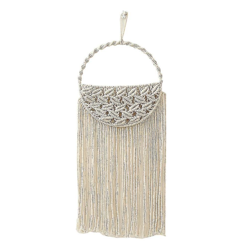 Cotton Macrame Basket Hanging,macrame Hammock Bag, Boho For Kitchen