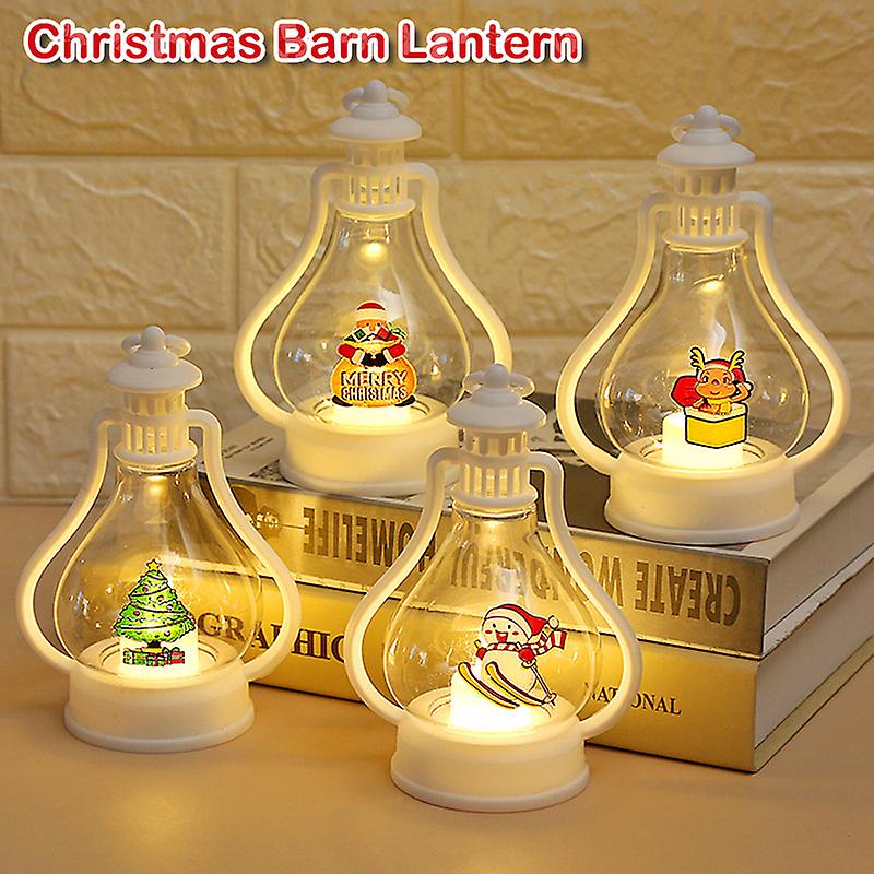 2023 Hvid jul Bærbart led-lys Julemanden Snemand Festoon LED-lys