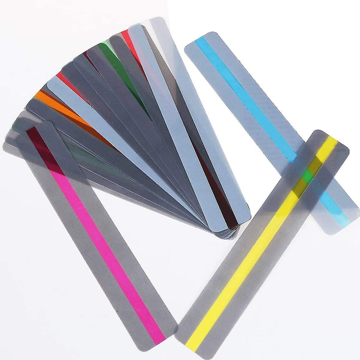 20 Pack Reading Guide Strips Colored Overlay Highlight Bookmarks ...
