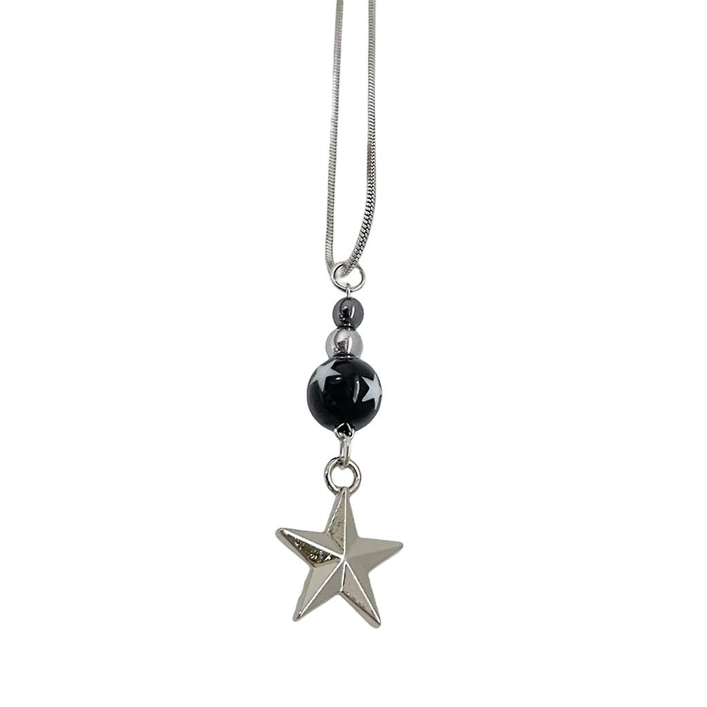 Chinois Y2k Multiple Star Five-point-Star Titanium Steel Simple Collier