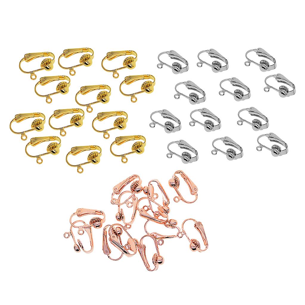 36 Pieces Multicolor Clip-on Earring Converter with Open Loop DIY Findings