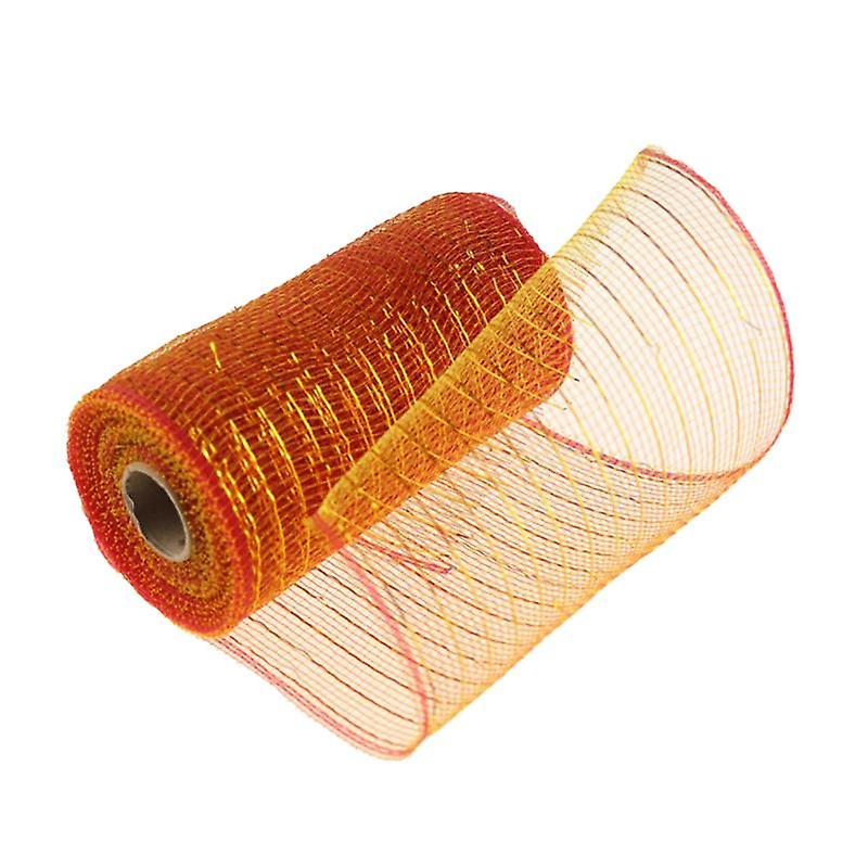 1 Roll Decorative Mesh Eco-friendly High Toughness Net Yarn Christmas Poly Mesh Ribbon Metallic Stri